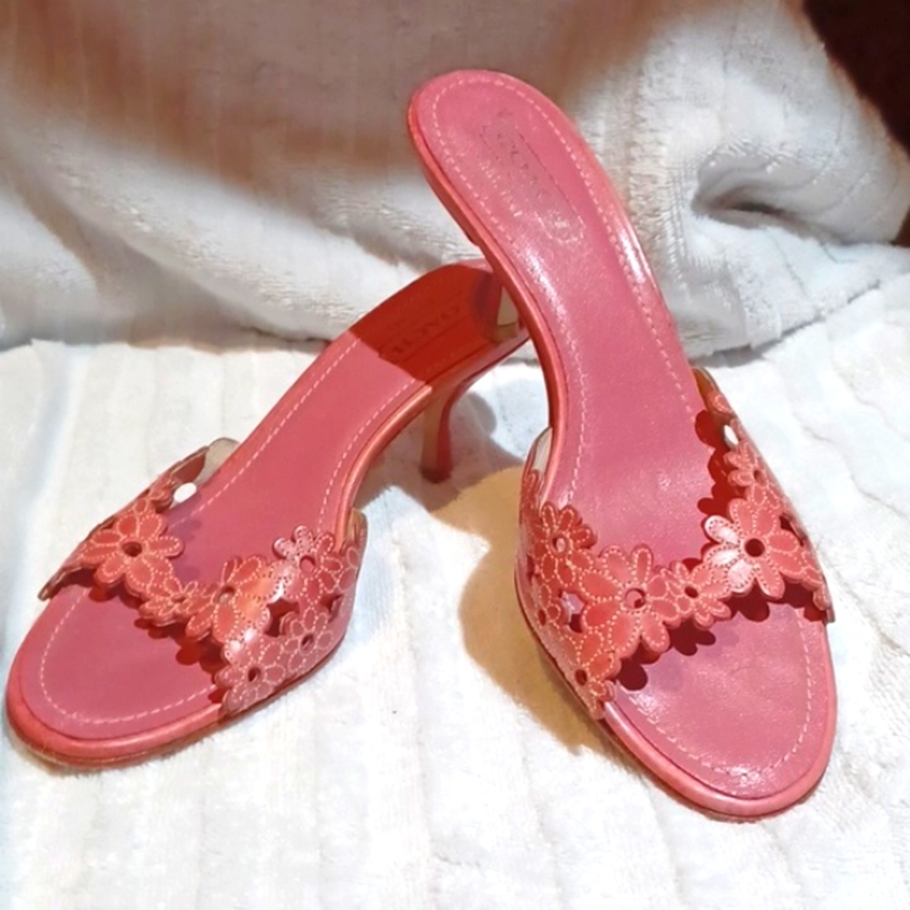 Coach Pink Floral Heels